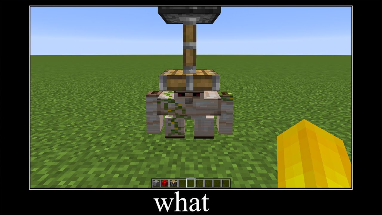 WAIT WHAT MINECRAFT (Crushed Iron Golem) YouTube