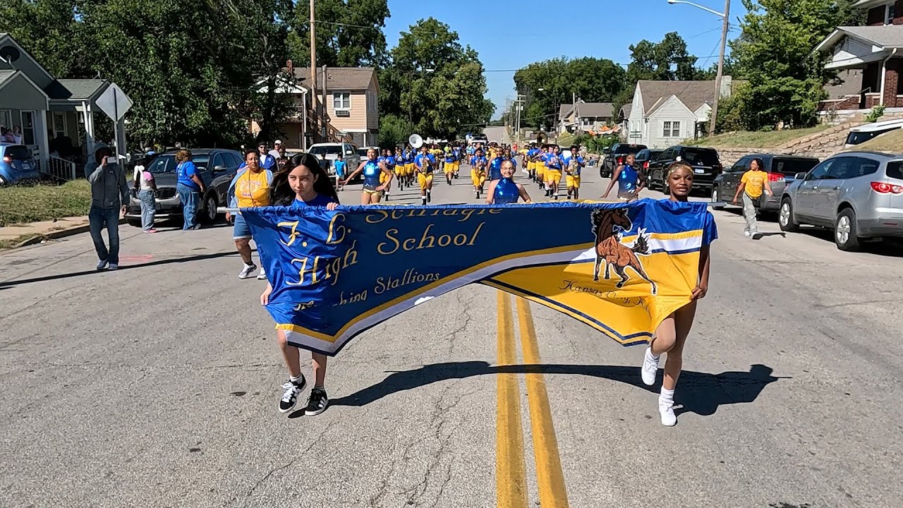 F. L. Schlagle High School Marching Stallions at 2024 KCK Central Ave