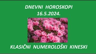 Jasminka Holclajtner-Royal Astro Studio-Dnevni horoskop za 16.5.2024.