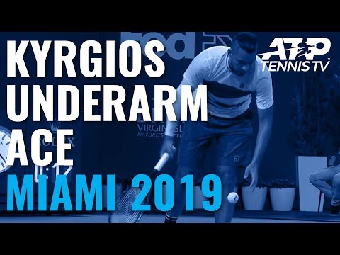 Video Nick Kyrgios underarm serve and ace v Dusan Lajovic | Miami Open 2019