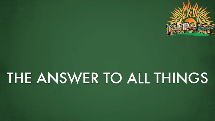 "The Answer To All Things" - Jared McGee - Sunday ...