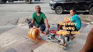 Robin EY20 5HP Petrol Engine Power Sprayer with 100m hose & reel - pam air racun by RZiQ Machinery