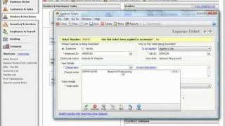 Peachtree Tutorial Entering Expense Tickets Sage Training Lesson 12.6