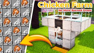 Automatic Chicken Farm in Minecraft (Fixed - No More Burned Drops)