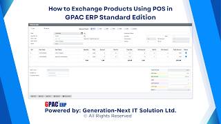 How to Exchange Products Using POS | User Training | GPAC ERP Standard Edition