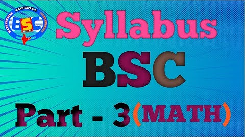 #bscmathexpress Bsc math(honors) part - 3 , syllabus all details in degree- 3, for (TMBU $ MU) .