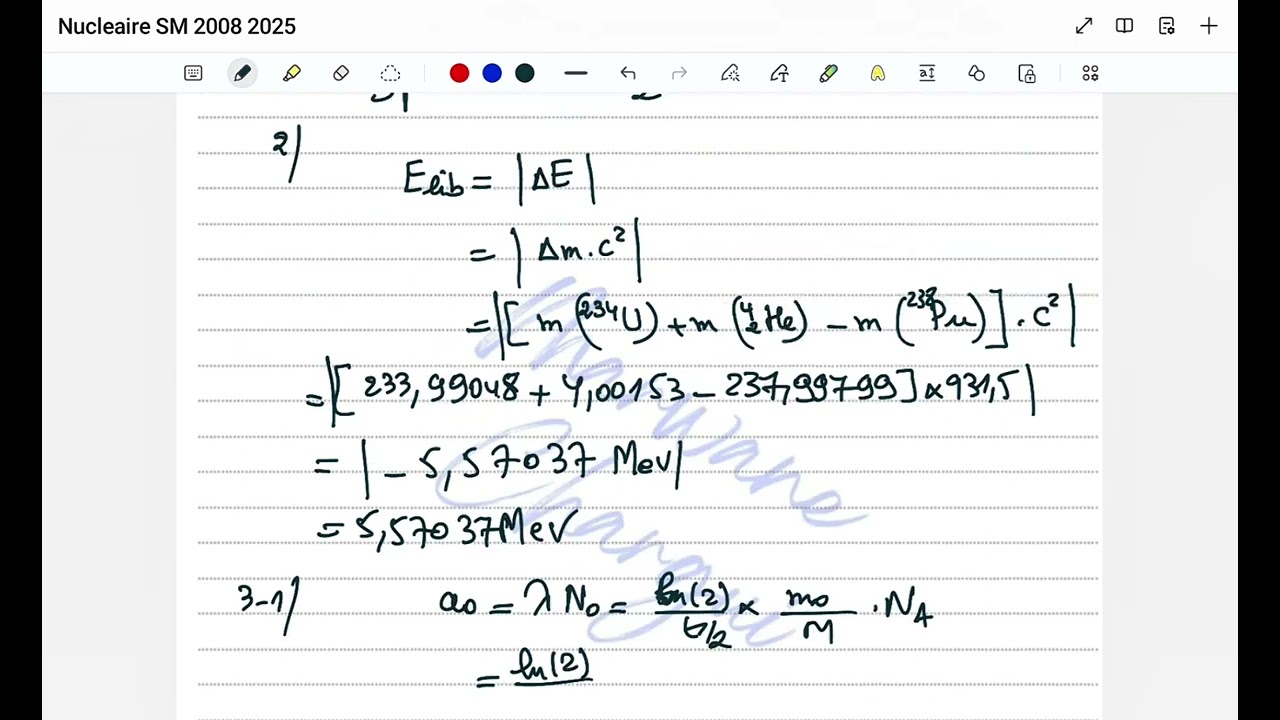 Transformations nucléaires Extrait d'examen national 2008-2025-SM 2024R