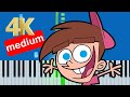 Fairly oddparents theme song slow medium piano tutorial 4k