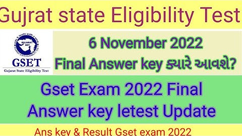 gset exam 2022 - Final Answer key Gset exam 6 November - gset Result Declared 2022  Gset Answer key