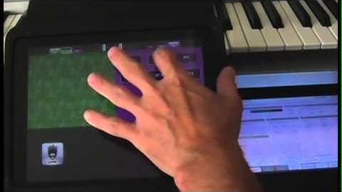 Kronos drumtrack controlled by iPad sysex (using Midi Designer)