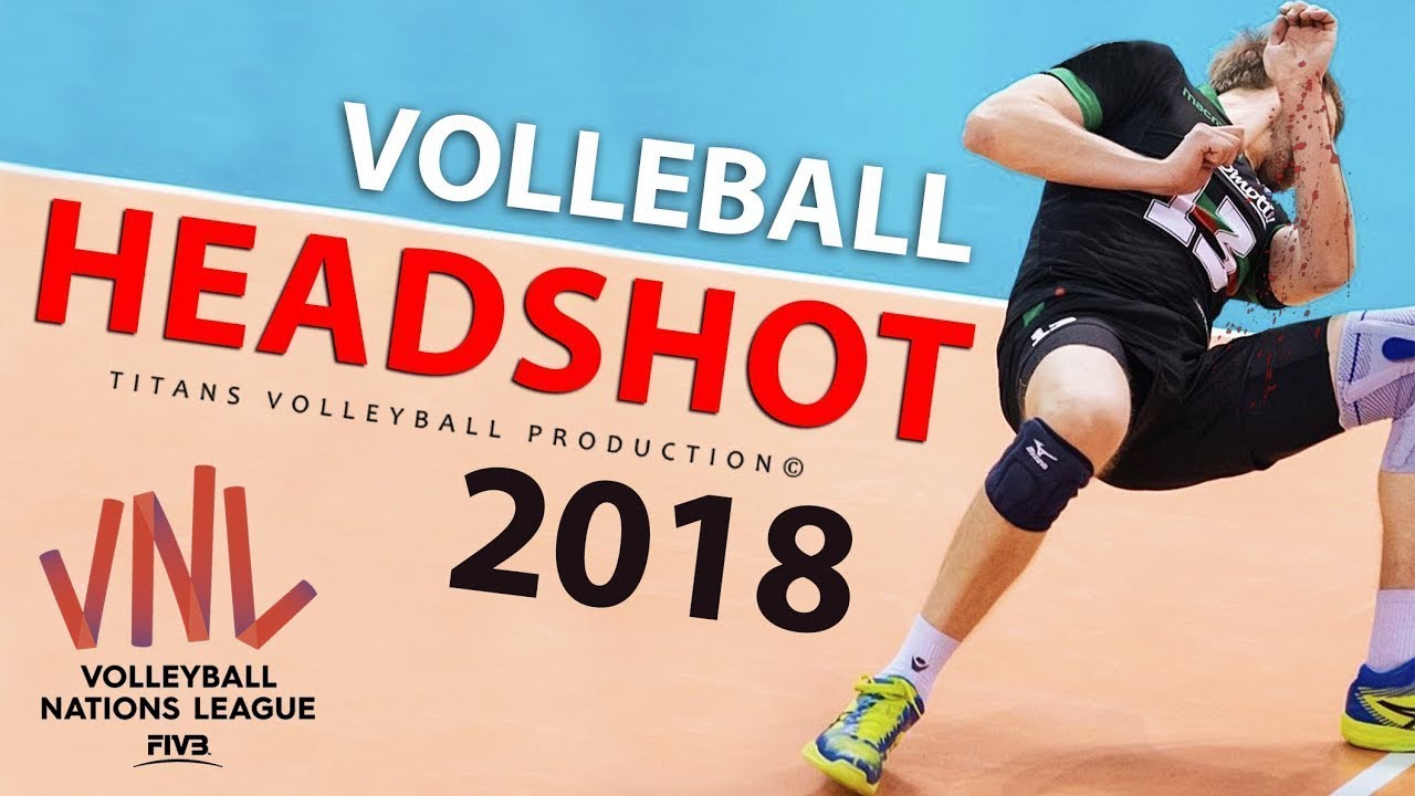 TOP 10 Volleyball Headshot Balls to the Face VNL 2018 YouTube