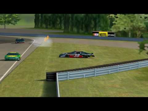 Jason Leffler Watkins Glen Practice Crash Reenactm...