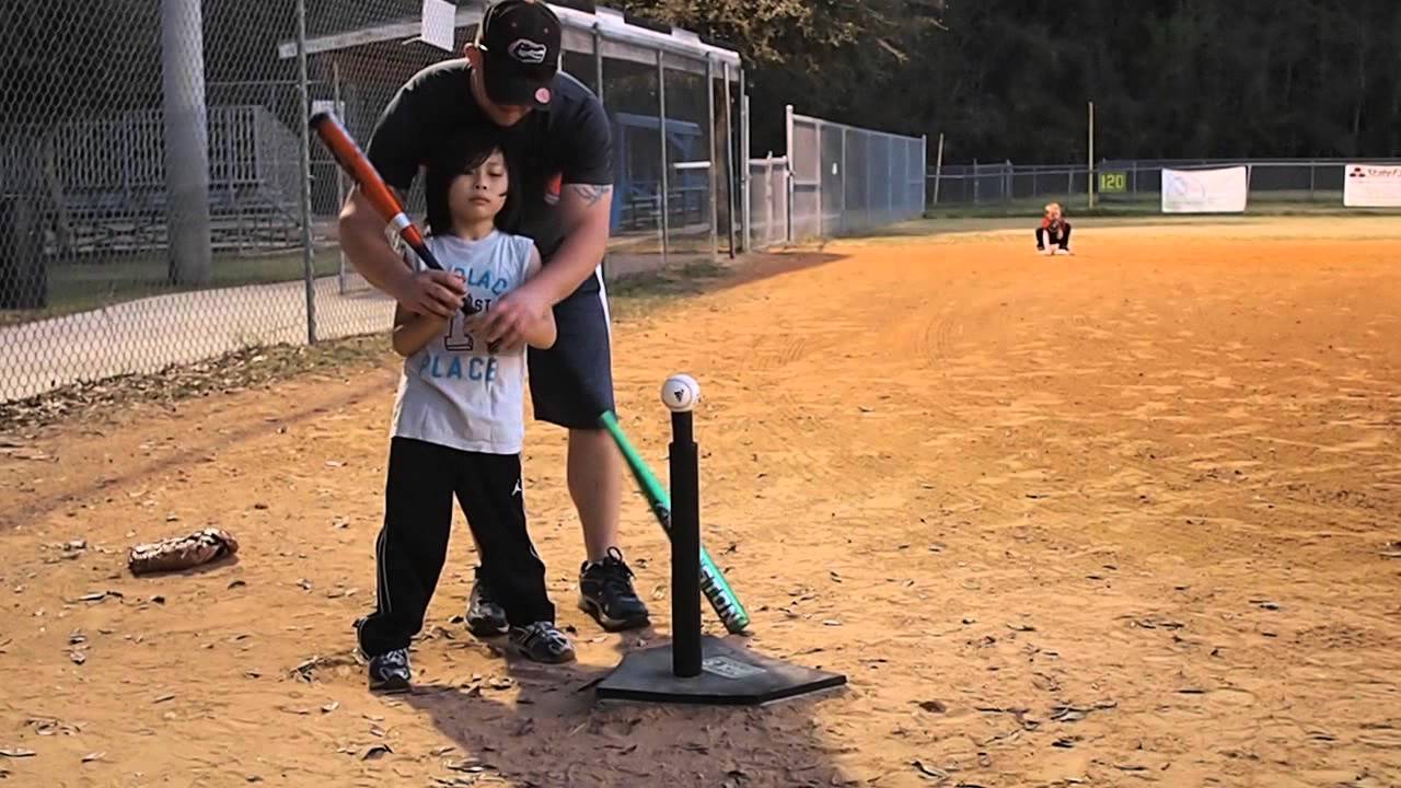 First time to hit the ball My First baseball practice. YouTube