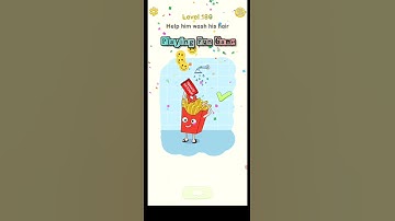 Delete Puzzle, Level 180. Help him wash his hair 🍟🍕🌭. #GamePlay