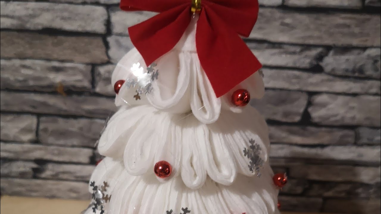 Ancienne Décoration De Noël En Coton - Sapin Vintage Multicolore - Poupée Nouvel An #93251