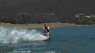 Allen and Allie Wakeboarding on Folsom Lake