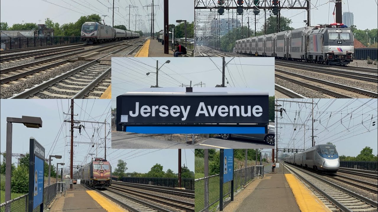 Amtrak & NJ Transit: High Speed Action @ Jersey Avenue (+ Horn Salutes & Freight)