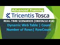 TRICENTIS Tosca 16.0 - Lesson 60 | OBSTACLE #18 | Dynamic Web Table | Count Number of Rows| RowCount