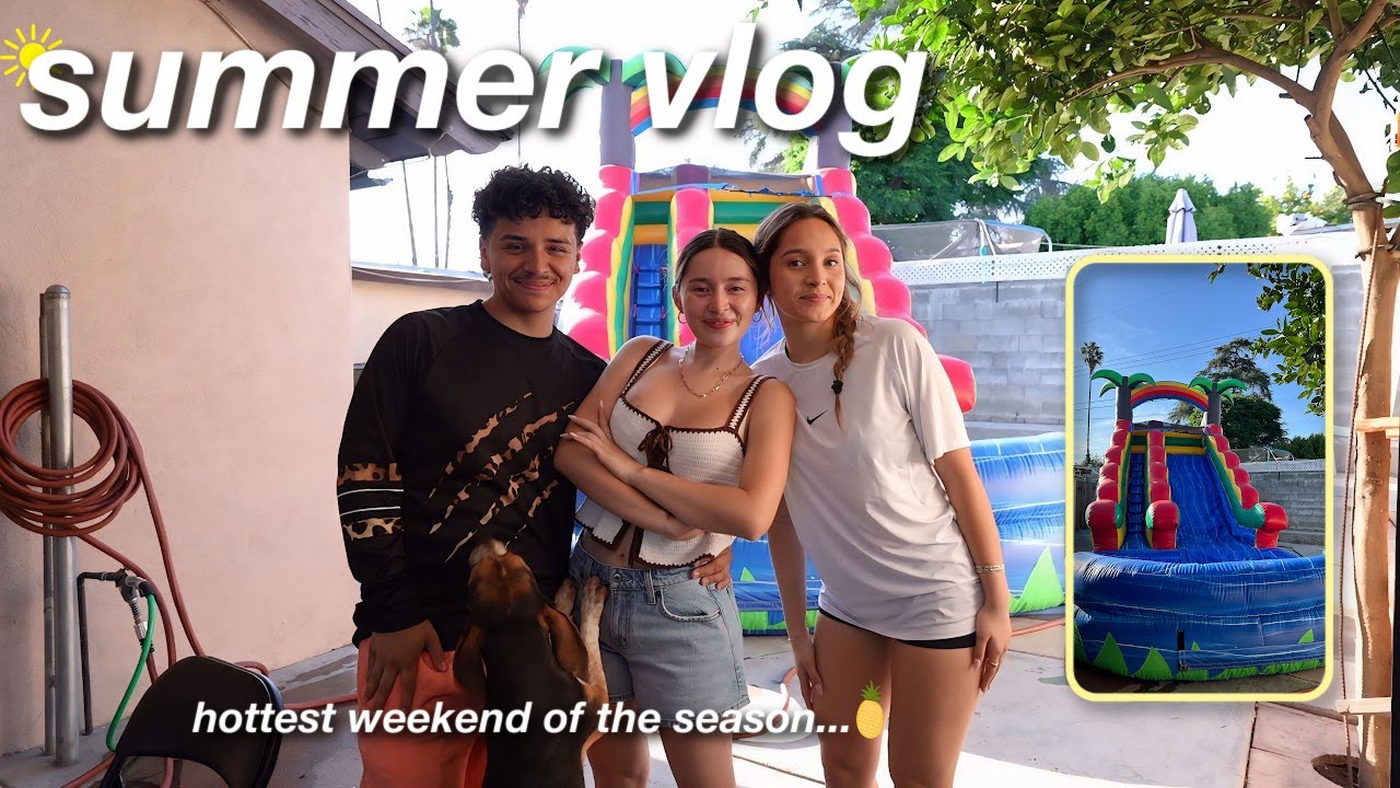 a summer vlog with our family *mothers day chronicles* | waterslide, roadtrip, potluck