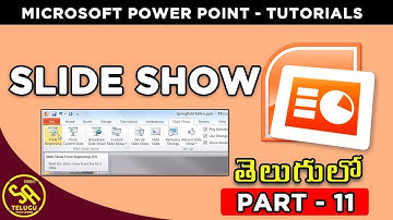MS PowerPoint Tutorials in Telugu Part 11 || Slide Show of PPT || SA Freshers Adda