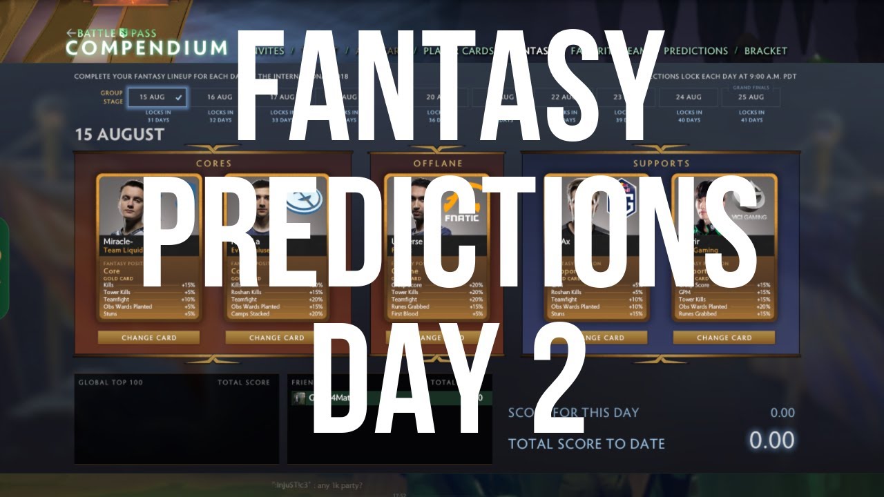 Dota 2 : TI9 Fantasy Challenge Main Event Day 2