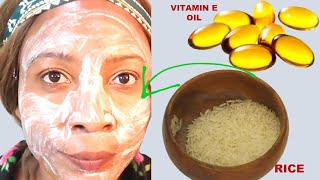 Rice Cream With Vitamin E For Face Anti Aging Face Mask, Get Younger Looking Glowing Skin