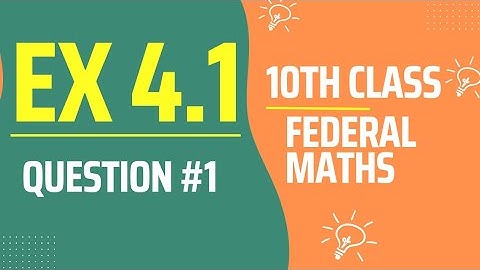 Unit-4: Partial Fractions | Ex#4.1 | Introduction | Q-1 | Federal Board - Class 10 Maths