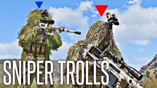 TROLLING UNAWARE SNIPERS - ArmA 3 King Of The Hill Sniper Gameplay