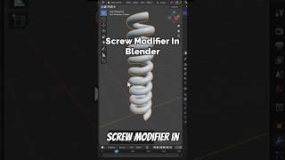 Create a Spring in Seconds! Blender Screw Modifier Trick 🤯  #blender3d #blendershorts