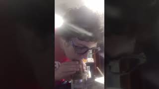 Drinking Water With Toilet Paper Straw