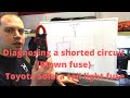 Diagnosing shorted circuits-Toyota Solara that keeps blowing the tailight fuse