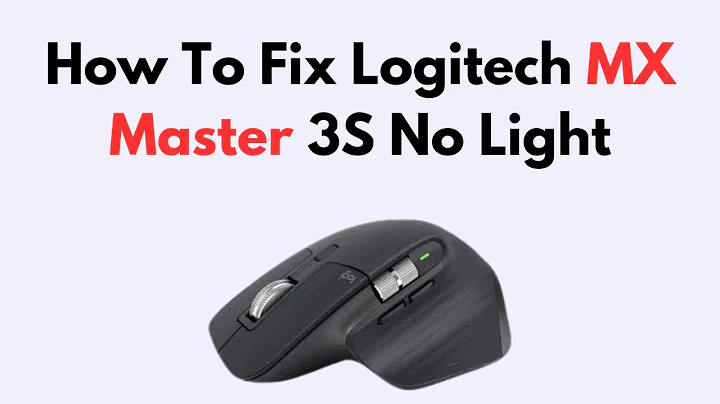 How to Fix Logitech MX Master 3S No Light Issue – Battery, Power & Connection Troubleshooting Guide