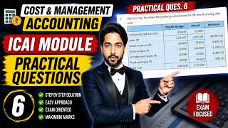 CA Inter Costing 🔥 ICAI Module Budgetary Control 🔥Practical Question 6 | Easy Explanation