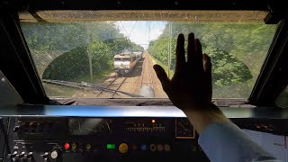 Real view of a train driver: Koploper ride with dashboard view: Amersfoort - Amsterdam ICM 15/6/2022