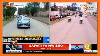 President Ruto's convoy from State House & CDF Ogolla's procession from Mashujaa Funeral Home