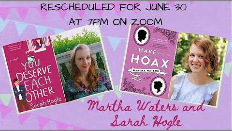 Martha Waters and Sarah Hogle Virtual Author Event