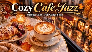 October Jazz | Smooth Bossa Nova & Fall Coffee Shop Ambience For Relaxing Morning Work & Study