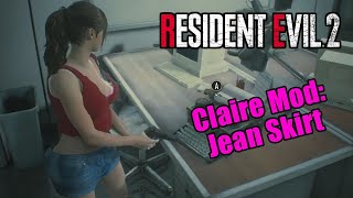 Claire Mod Jean Skirt - Fun Run Game Play - Resident Evil 2 Remake