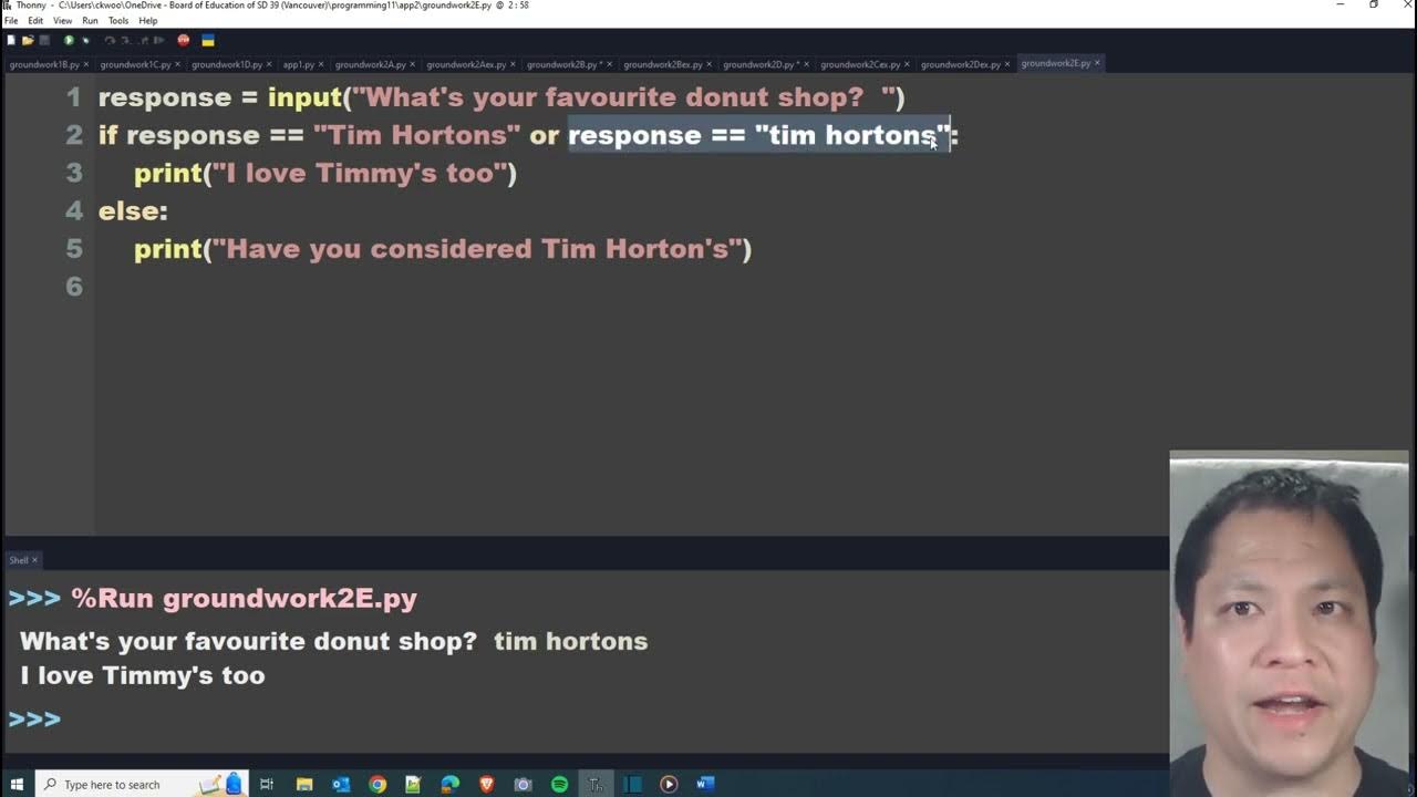 Python Level 1 - Groundwork 2E - Compound Conditional - YouTube