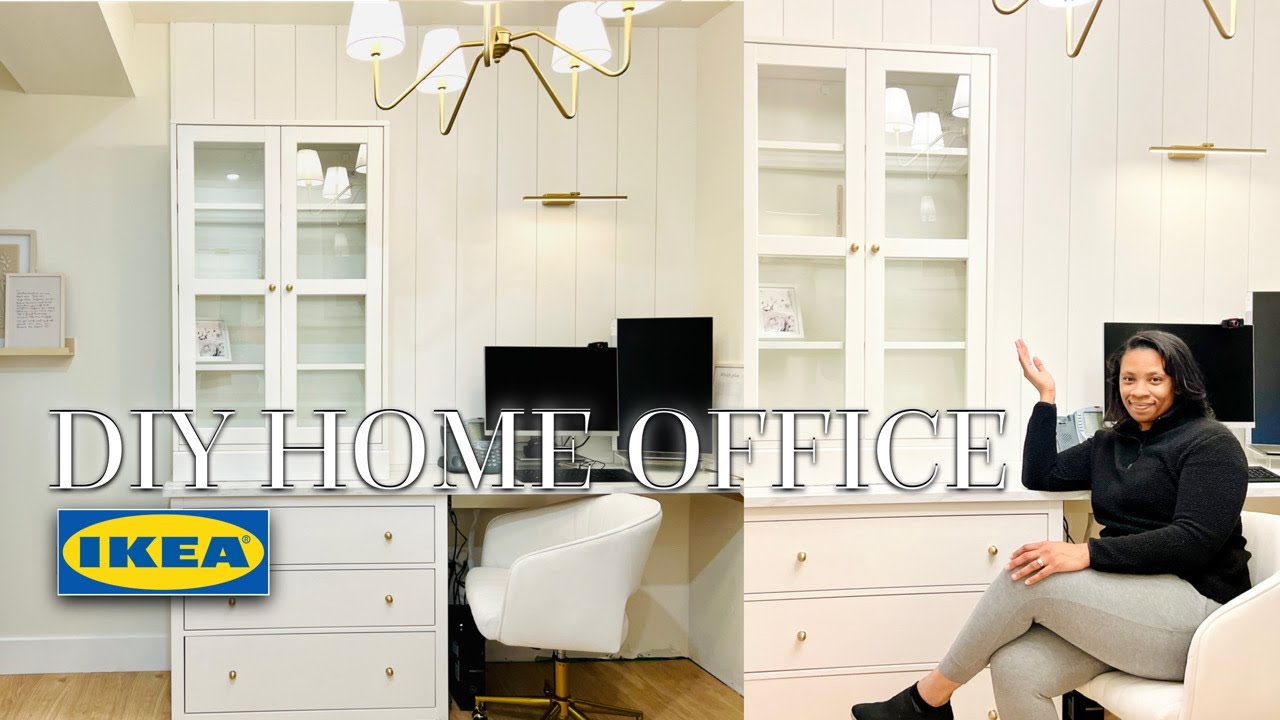 DIY HOME OFFICE BUILT-IN part 1 | IKEA hack with Havsta + Hemnes ...