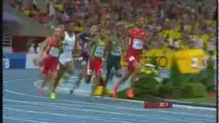 Mohammed Amman wins the mens 800m final at the IAAFworld championship in Moscow, August 13, 2013