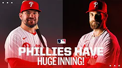 7-RUN INNING! Phillies homer 3 TIMES in 1 inning! (Schwarber, Harper go deep!) thumbnail