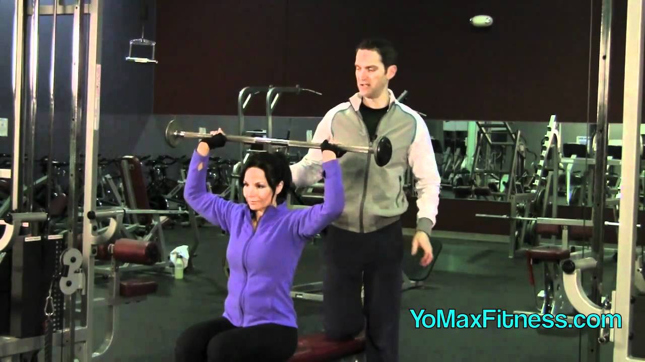 Shoulders Barbell Overhead Press (behind head) YouTube