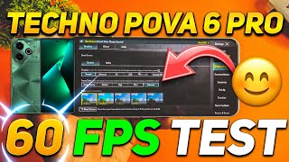 TECHNO POVA 6 PRO BGMI 60 FPS TEST | TECHNO POVA 6 PRO PUBG 60 FPS TEST | DM 6080 PROCESSOR 🥵🔥