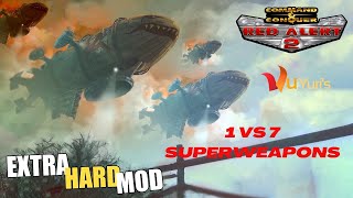 red alert 2 | 1 LYBIA vs 7 superweapons | Fort camp map