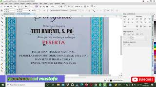 CETAK NAMA DI SERTIFIKAT || COREL DRAW X7 || screenshot 5