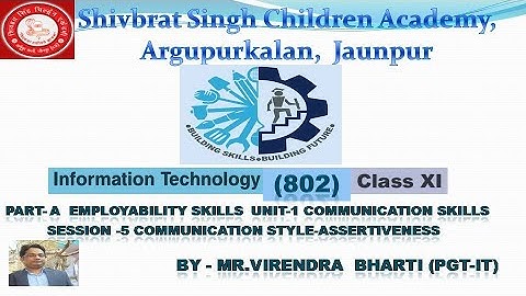 Session 5 Communication Style-Assertiveness under Unit 1 Communication Skill Class 11