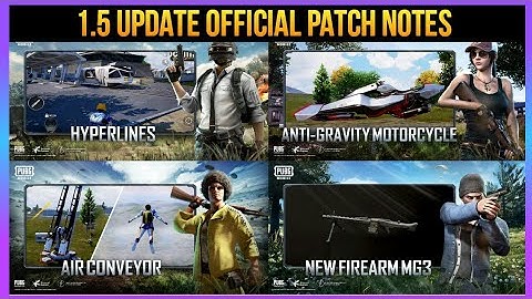 Pubg Mobile 1.5 Update Official Patch Notes | Futuristic Features | New Mg3 Gun, Vehicle & More