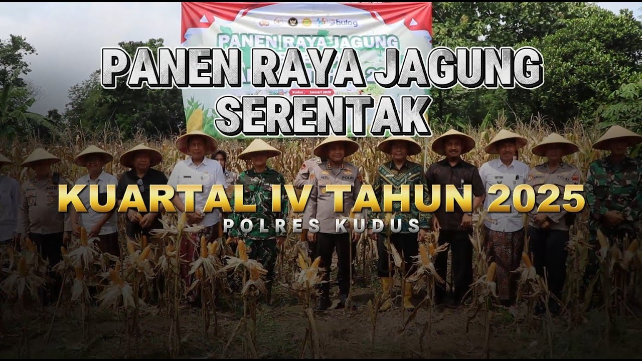 Polres Kudus gelar Panen Raya Jagung Kuartal IV Tahun 2025 di Desa Terban