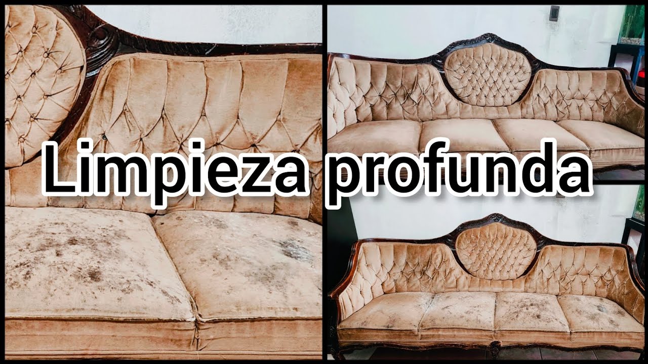 🧼 COMO LIMPIAR UN SOFA DE TELA EN CASA 💪 limpieza extrema🥵 motívate a